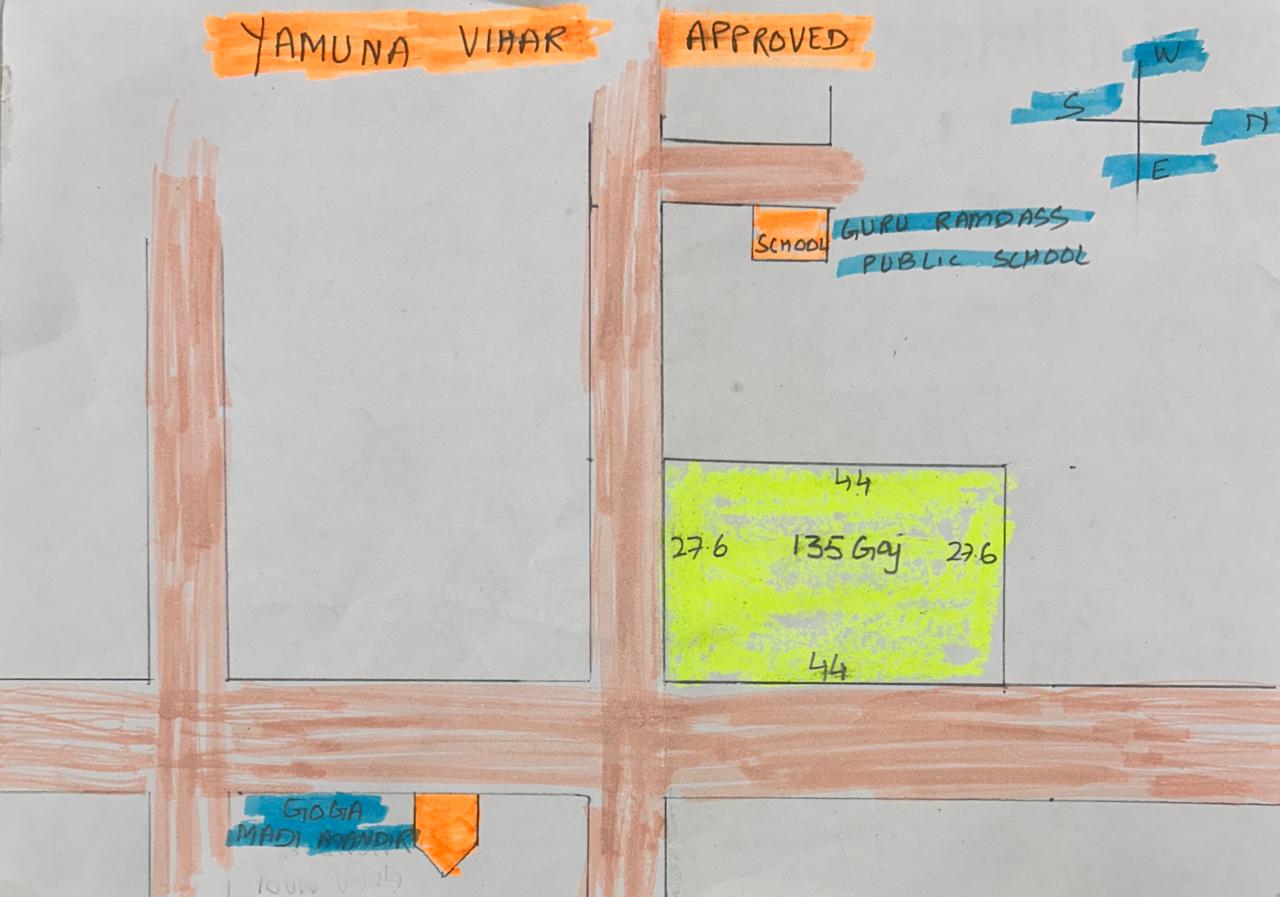 Residential plot map – Yamuna Vihar